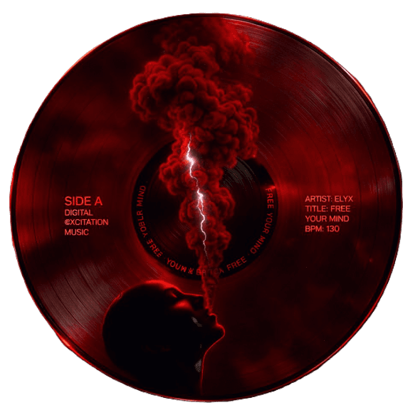 Service Visual 3 - Red Vinyl Record